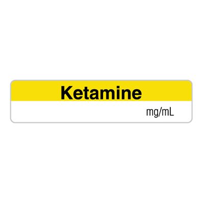 Label "Ketamine mg / mL"