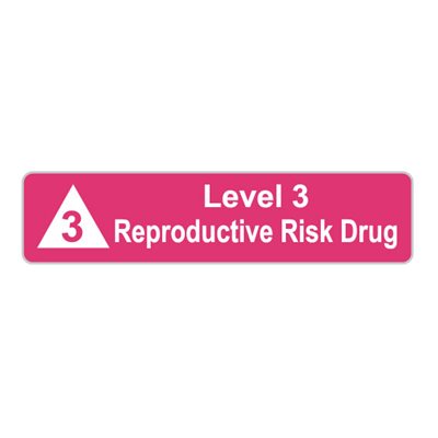 Reproductive Risk Sign Printable Label: Level 3 Reproductive Risk Drug