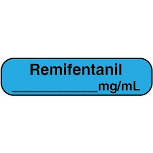 Label: "Remifentanil mg / mL"