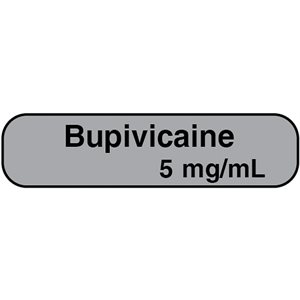 Label: "Bupivicaine 5 mg / mL"