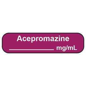 Label: "Acepromazine mg / mL"