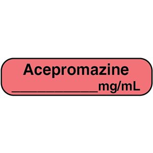 Label: "Acepromazine mg / mL"