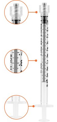 Sol-M® 1ml Low Dead Space Luer Lock Syringe (without needle) product detials
