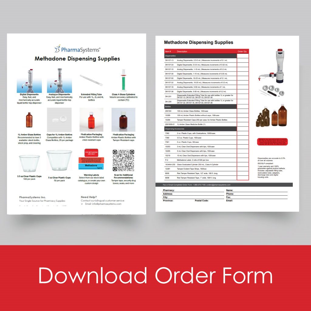 Download PharmaSystems' Methadone Dispending Supplies Order Form